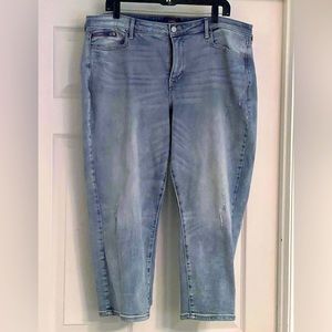 NYDJ cropped with light distressing radiance wash